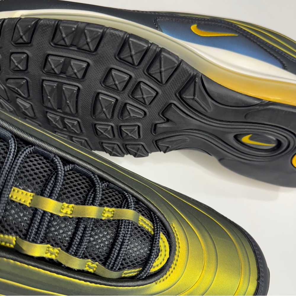 Nike Air Max 97 LX (Mens) - Black, Yellow, and Blue - Picture 5 of 9